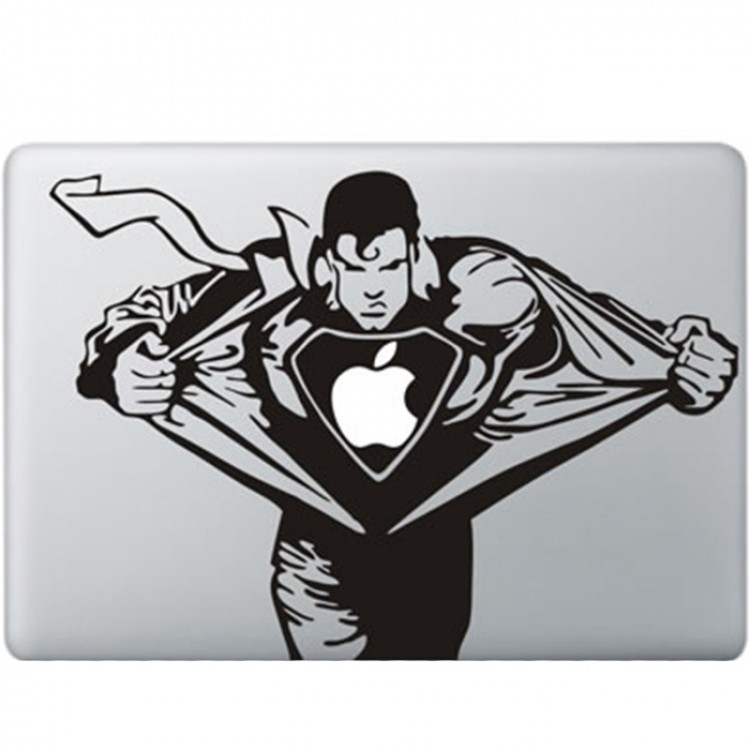 Superman MacBook Sticker Zwarte Stickers