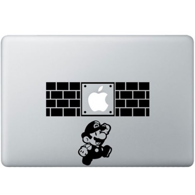 Super Mario MacBook Sticker Zwarte Stickers