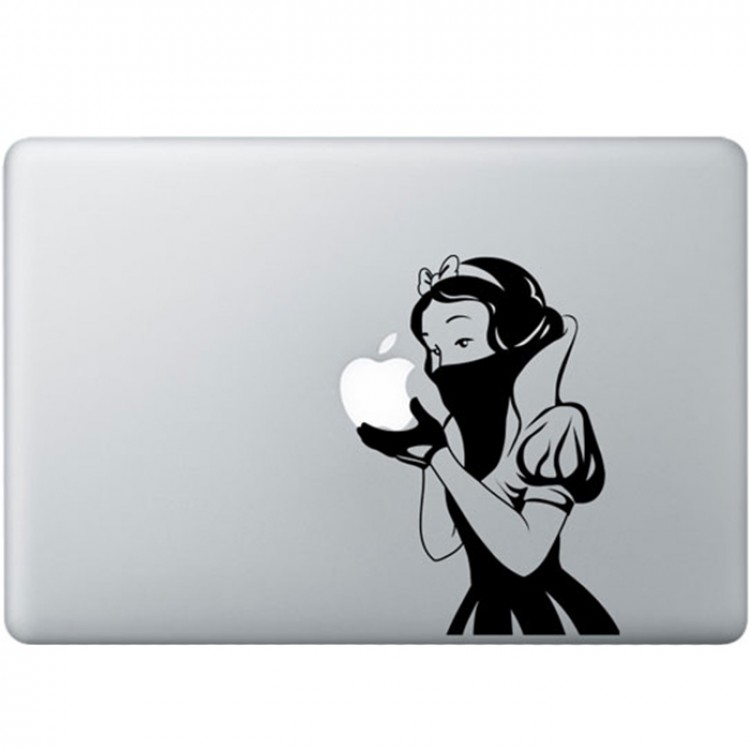 Sneeuwwitje Bandit MacBook Sticker Zwarte Stickers