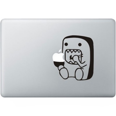 Domo Muching MacBook Sticker Zwarte Stickers