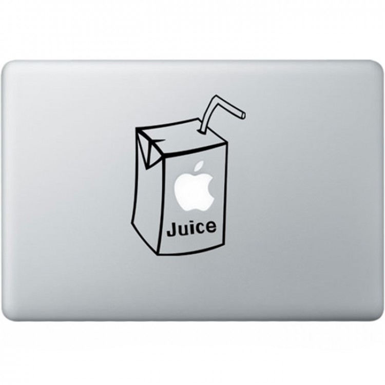 Apple Juice MacBook Sticker Zwarte Stickers