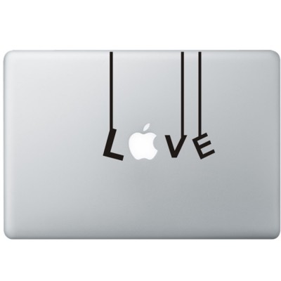Love (2) MacBook Sticker Zwarte Stickers