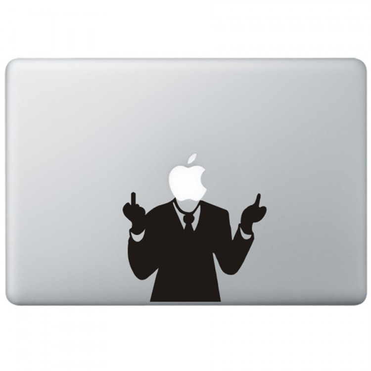 Mr. Screw You MacBook Sticker Zwarte Stickers