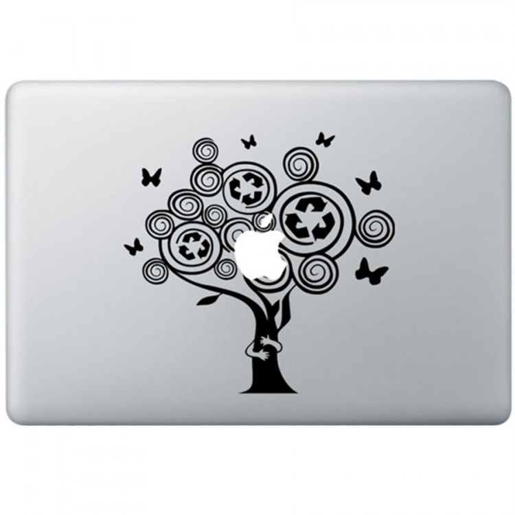 Tree Hugger MacBook Sticker Zwarte Stickers