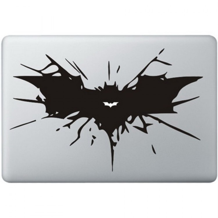 Batman Logo MacBook Sticker Zwarte Stickers