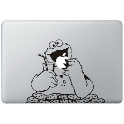 Cookie Monster (2) MacBook Sticker Zwarte Stickers