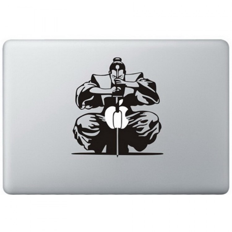 Samurai MacBook Sticker Zwarte Stickers