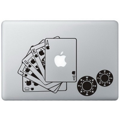 Poker MacBook Sticker Zwarte Stickers