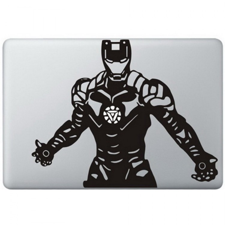 Iron Man (4) MacBook Sticker Zwarte Stickers