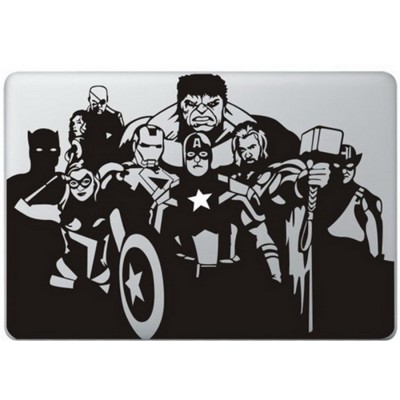 The Avengers MacBook Sticker Zwarte Stickers