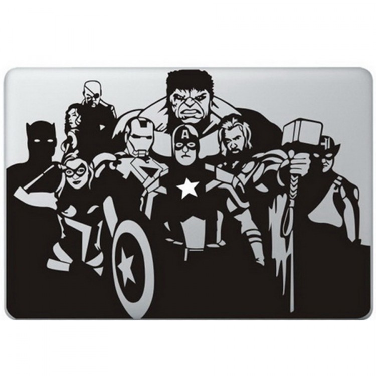 The Avengers MacBook Sticker Zwarte Stickers