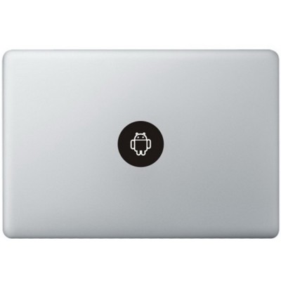 Android Logo MacBook Sticker Zwarte Stickers