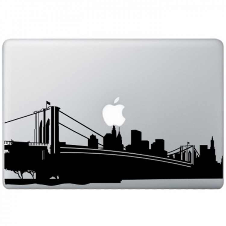 New York MacBook Sticker Zwarte Stickers