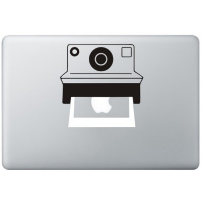 Polaroid Camera MacBook Sticker Zwarte Stickers