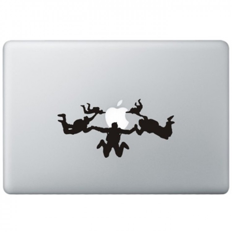 Skydiving MacBook Sticker Zwarte Stickers