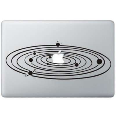 Milky Way MacBook Sticker Zwarte Stickers