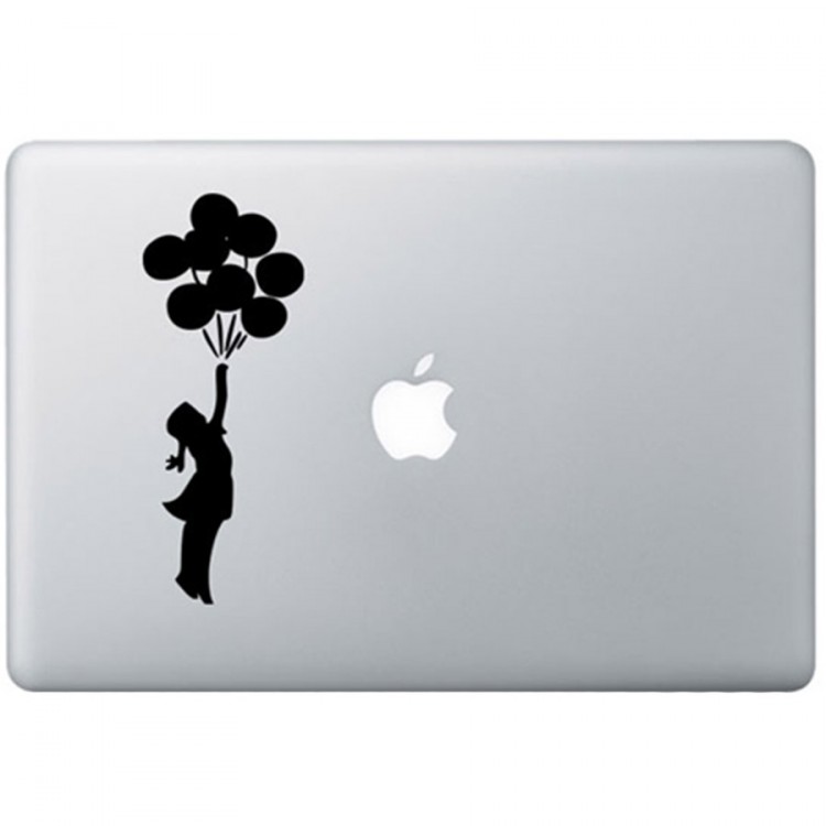 Banksy Ballon MacBook Sticker Zwarte Stickers