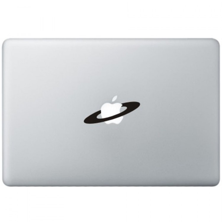 Apple Space MacBook Sticker Zwarte Stickers