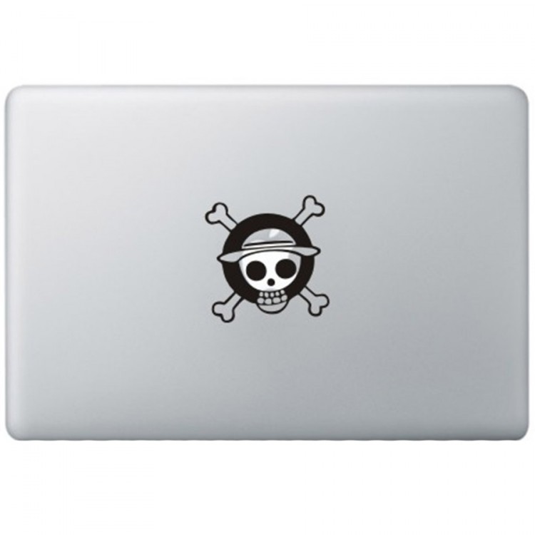 One Piece Monkey Logo MacBook Sticker Zwarte Stickers