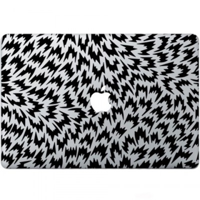 Optical Illusion Macbook Decal Zwarte Stickers