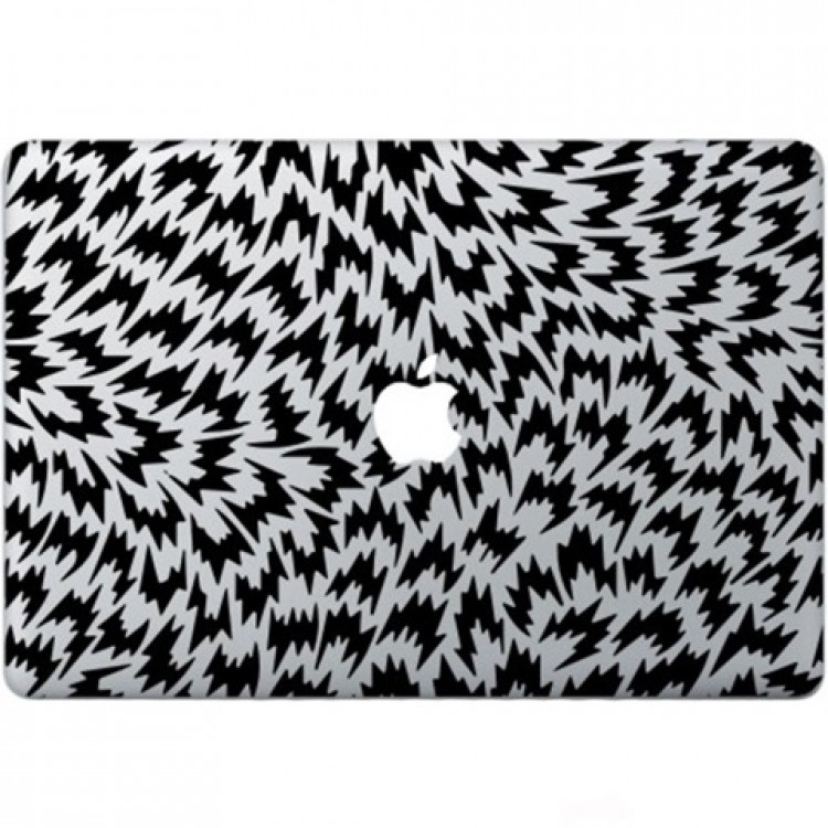 Optical Illusion Macbook Decal Zwarte Stickers