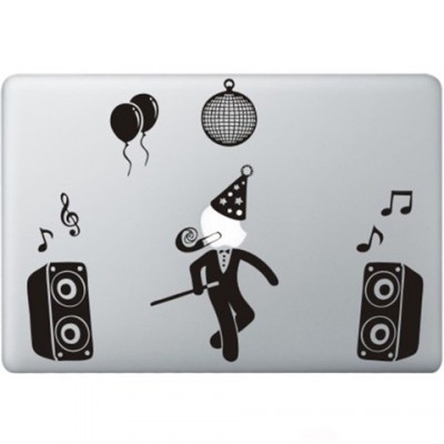 Party Guy Macbook Decal Zwarte Stickers